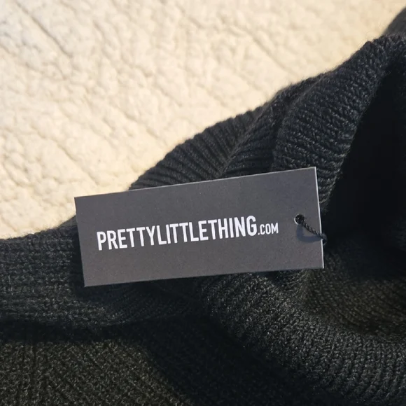 PrettyLittleThing Black Turtleneck Sweater Dress - Picture 8 of 9